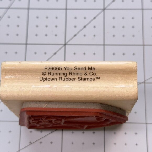 You Send Me! Rubber Stamp Uptown F26065 Heart Love Letter Message Romantic Craft - Picture 3 of 4